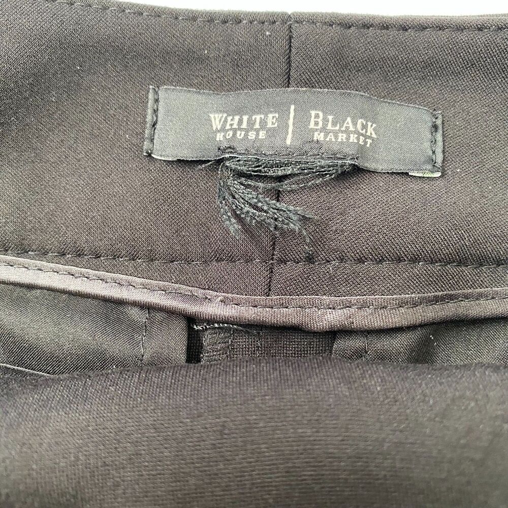WHITE HOUSE BLACK MARKET Black Career Straight Leg Pants - Picture 4 of 5
